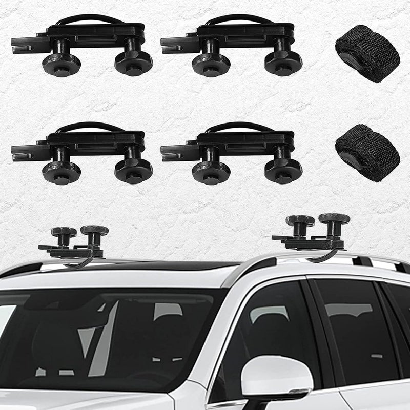 Stacool 4PCS U-Shaped Roof Rack Mounting Brackets,Roof Rack Clamps for Securing Roof Box with Nuts&Roof Rack Straps,Universal Roof Rack Accessories/Cargo Carrier Replacement Parts - Image 2